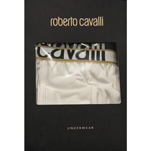 13-73 ROBERTO CAVALLI Men's NWT Cotton Boxer Brief Underwear White S